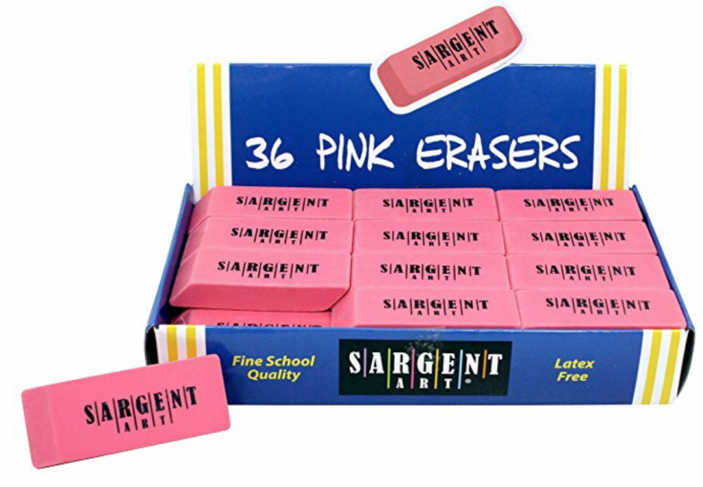 Sargent Art 36 Count Premium Pink Eraser Just $11.99! Great Classroom Donation Item!