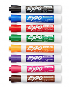 Expo Low Odor Dry Erase Markers Assorted Colors 8-Count Just $6.00!