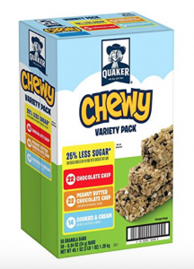 Quaker Chewy Granola Bars 25% Less Sugar Variety Pack 58-Count Just $8.87 Shipped!