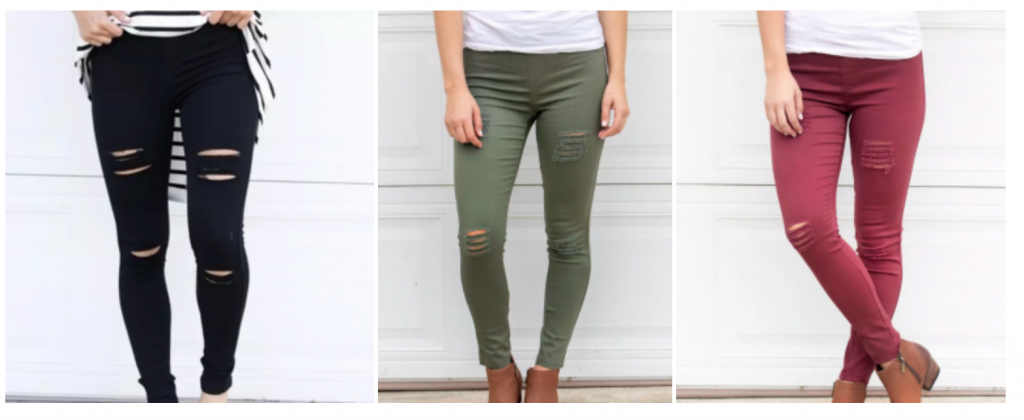 Distressed Jeggings S-3X Just $16.99! Perfect For Back-To-School!