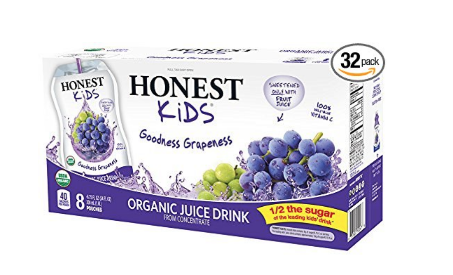 Prime Exclusive: HONEST Kids Organic Juice Drink, Goodness Grapeness 32-Count Just $9.60!