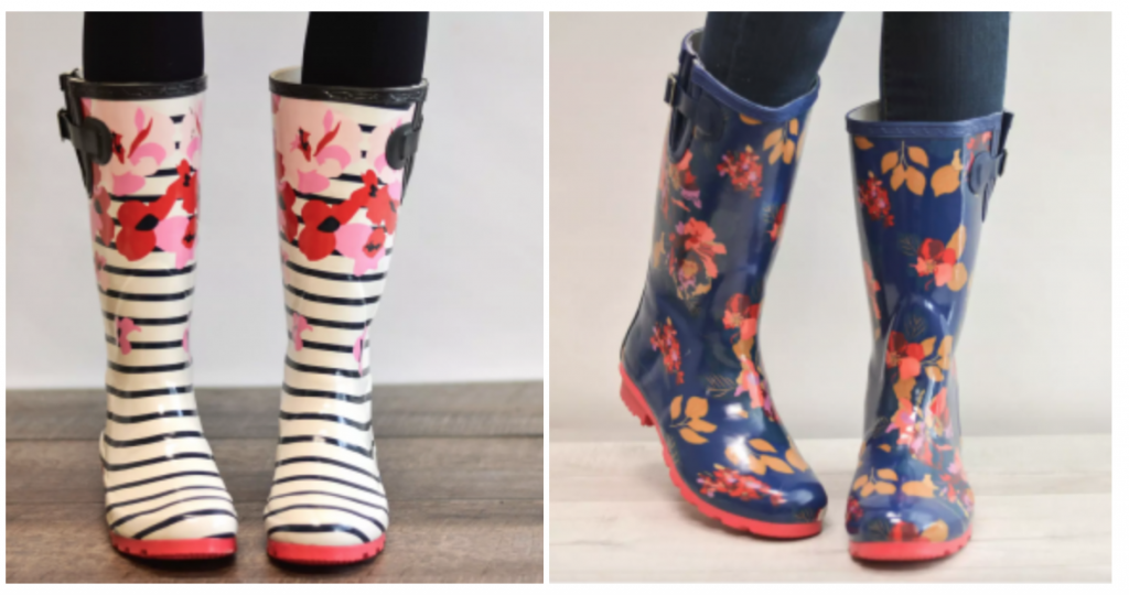 Fun Patterned Rubber Rain Boots Just $26.99!