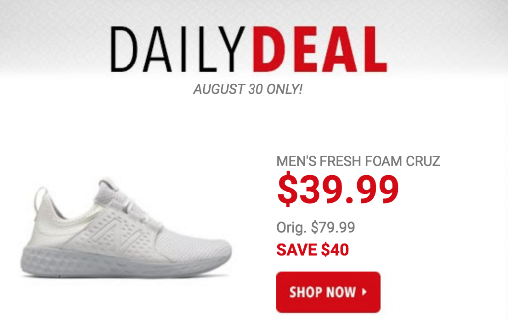 Men’s Fresh Foam Cruz Running Shoes Just $39.99 Today Only! (Reg. $79.99)