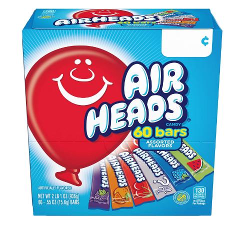 AirHeads Bars, Chewy Fruit Candy, Variety Pack (60 Count) – Only $6.64!