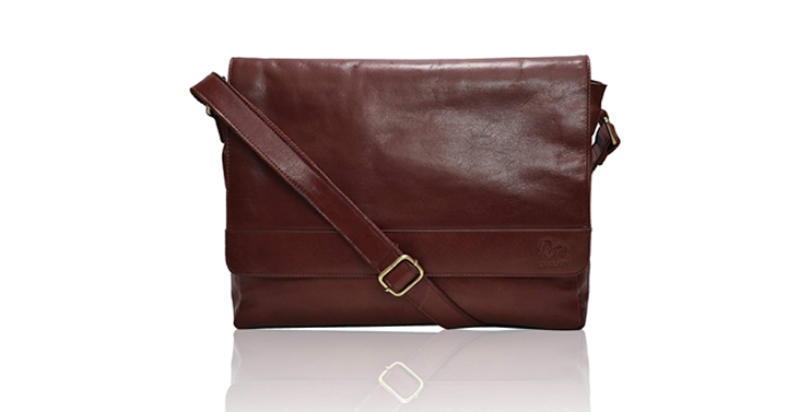 Leather Laptop Messenger Bag – Just $48.49!