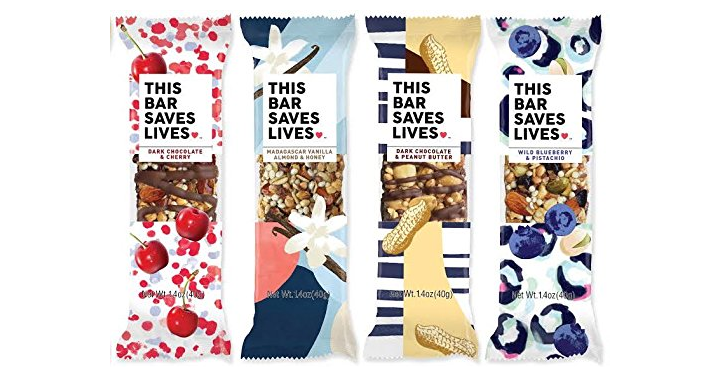 Granola Breakfast Bar, 4 Flavor Variety Pack by This Bar Saves Lives, 1.4 oz, 8 Bars – Just $11.99!