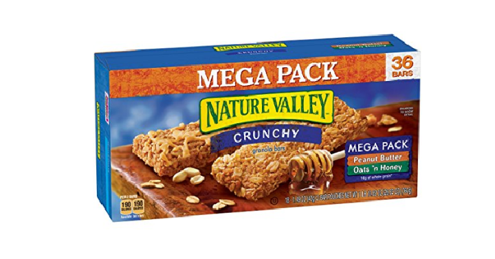 Nature Valley Granola Bars Peanut Butter and Oats ‘n Honey, 36 Bars Only $4.89!