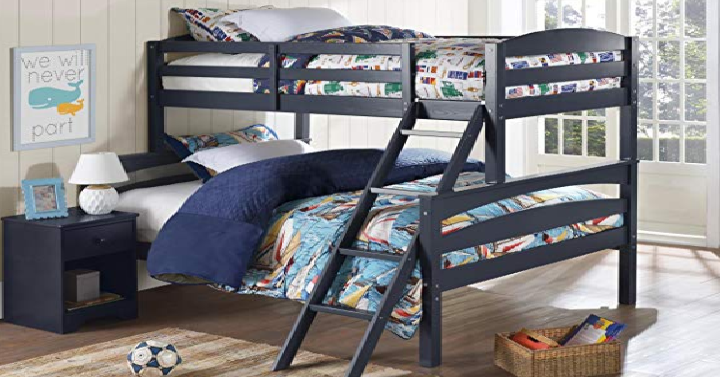 Dorel Living Brady Twin over Full Solid Wood Kid’s Bunk Bed with Ladder Only $220 Shipped! (Reg. $350)
