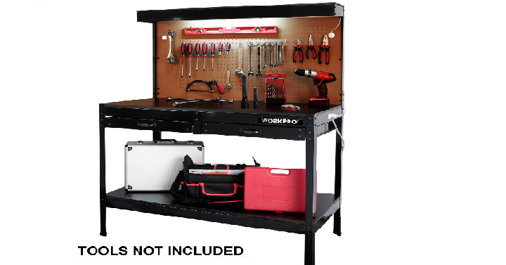 The WORKPRO Multi Purpose Workbench with Work Light Only $76! (Reg. $130)