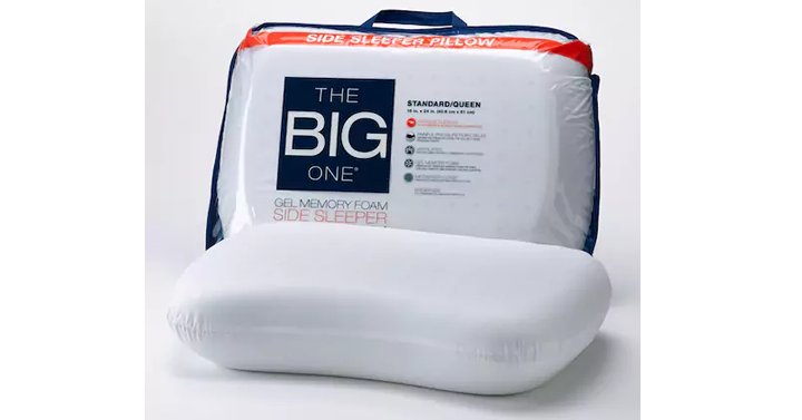 Kohl’s 30% Off! Earn Kohl’s Cash! Stack Codes! FREE Shipping! The Big One Gel Memory Foam Side Sleeper Pillow – Just $13.99!