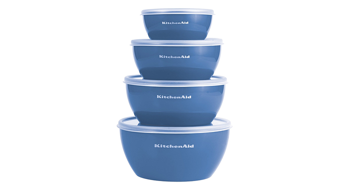 Kitchenaid Prep Bowls with Lids, Set of 4, Ocean Blue – Just $9.89!
