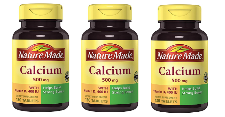 Nature Made Calcium 500 mg w. Vitamin D3  130 Ct Only $4.97 Shipped!