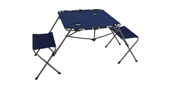 Ozark Trail 2-In-1 Table Set with Two Seats and Two Cup Holders – Just $16.00! Tailgating anyone?