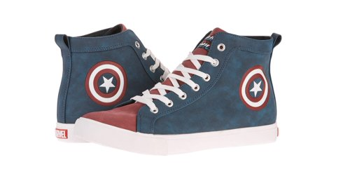 Captain America Men’s High Top Sneakers Only $10.00! (Reg $24.99)