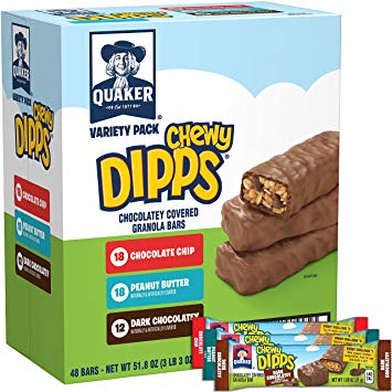 Quaker Chewy Dipps Chocolate Covered Granola Bars 48 Count Only $9.97 Shipped!