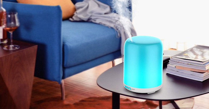 2 Pack Essential Oil Diffusers with Color Changing Lights Only $9.99!