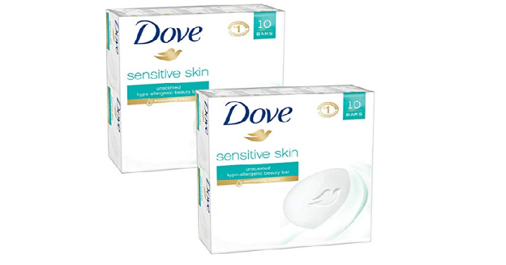 Dove Beauty Bar, Sensitive Skin, 4 Ounce, 20 Bars Only $12.90 Shipped!
