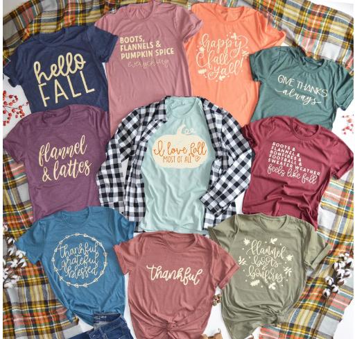 Fall Graphic Tees – Only $13.99!