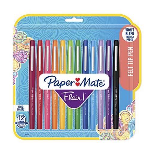 Paper Mate Flair Felt Tip Pens, 12 Count – Only $9.99!