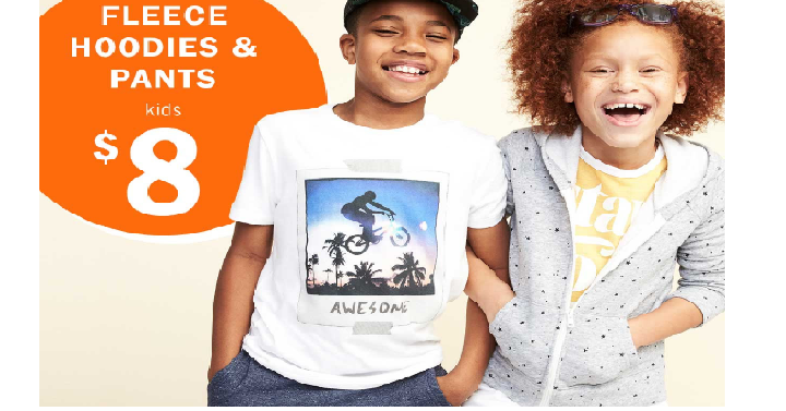 Old Navy: Kids Fleece Jackets & Pants Only $8.00! (Reg. $25) Today, August 15th Only!