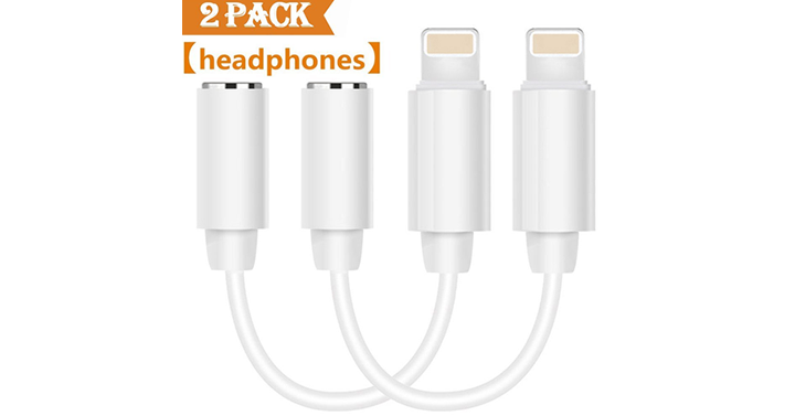 Compatible Headphones Adapter Replacement for iPhone – 2 Pack – Just $9.98!