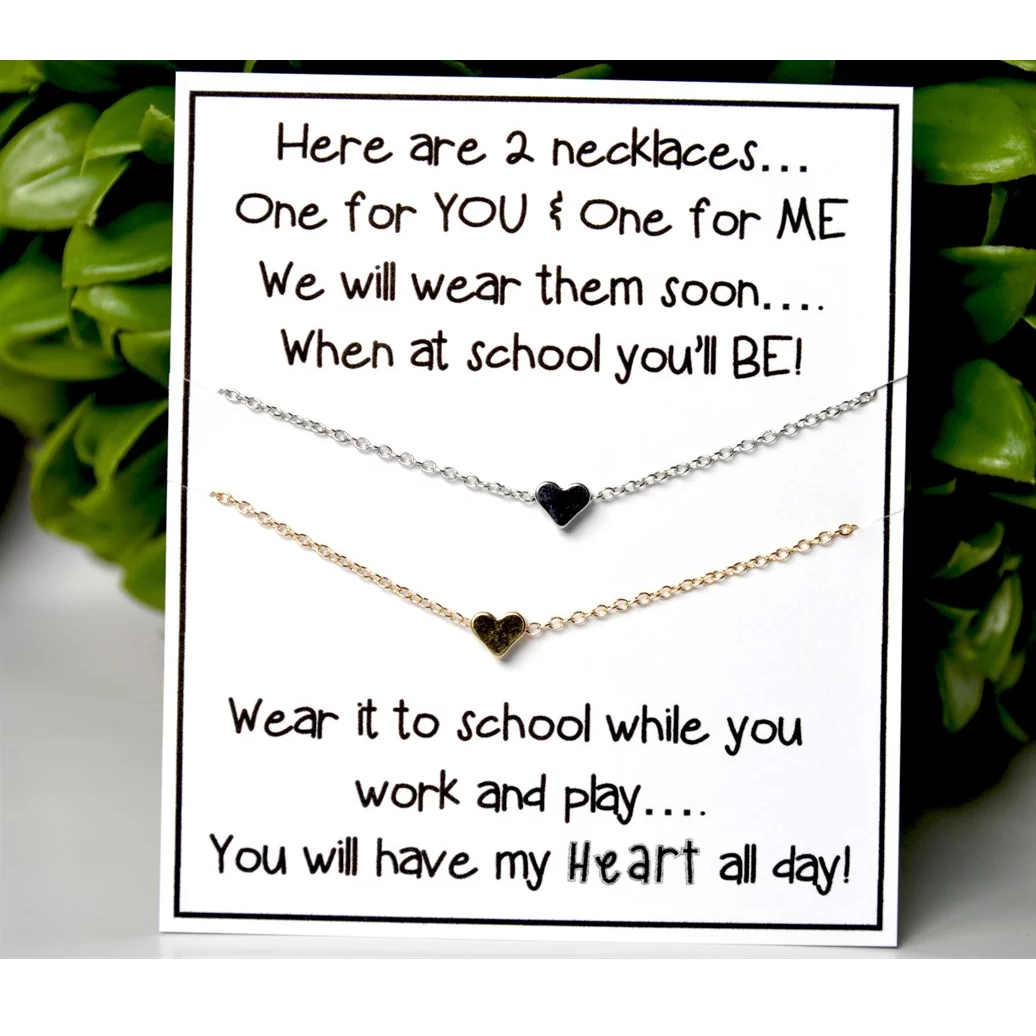 2 Heart Necklaces For Back To School Only $4.99!