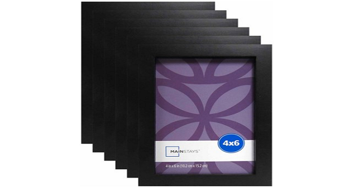 Mainstays 4″ x 6″ Black Linear Frame, Set of 6 for Only $5.40!!