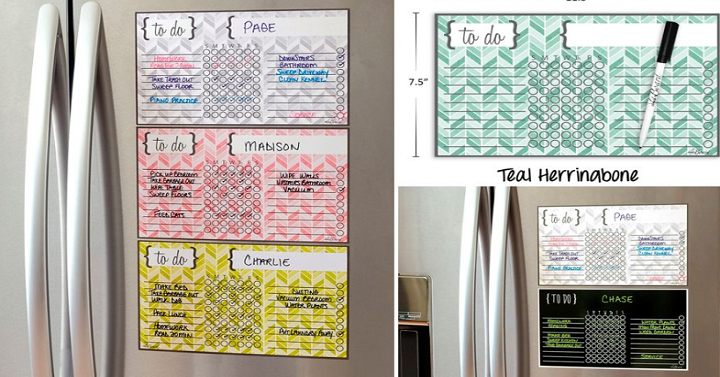 Kids Dry Erase Chore Chart Magnet or Decal Wall Cling + Marker for Only $9.99!
