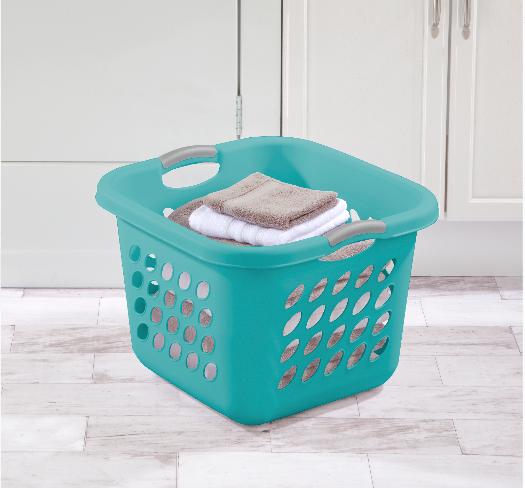 Sterilite 1.5 Bushel Square Ultra Laundry Basket, Teal Splash (Pack of 4) – Only $15.76!