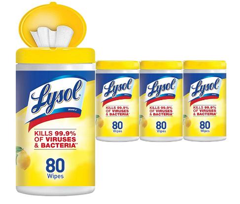 Lysol Disinfecting Wipes (Pack of 4) – Only $10.19!