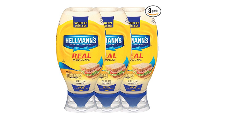 Hellmann’s Real Mayonnaise, Squeeze 20 oz, 3 count Only $6.75 Shipped!