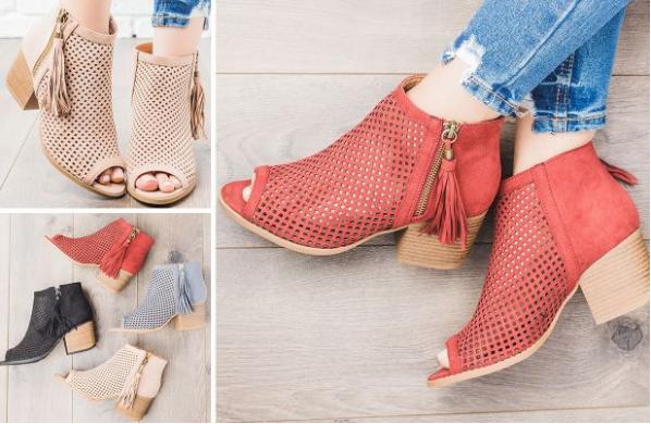 Mesh Tassel Ankle Bootie – Only $28.99!