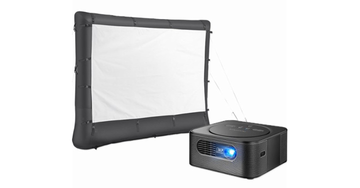 Insignia Reverb Premium Projector & 96″ Inflatable Outdoor Projector Screen Package – Just $299.98!