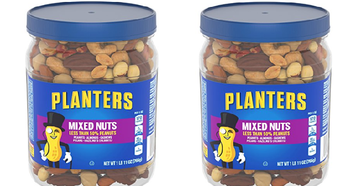 Planters Mixed Nuts, Regular Mixed Nuts, 1lb 11 Ounce Jar Only $6.86 Shipped!
