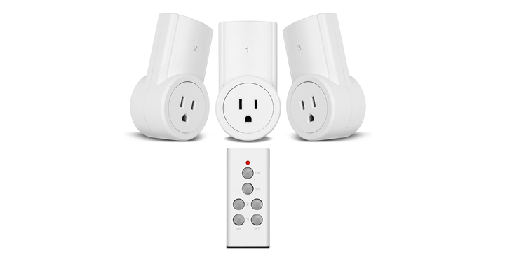 Wireless Remote Control Electrical Outlet Switch – 3 Pack – Just $16.98!