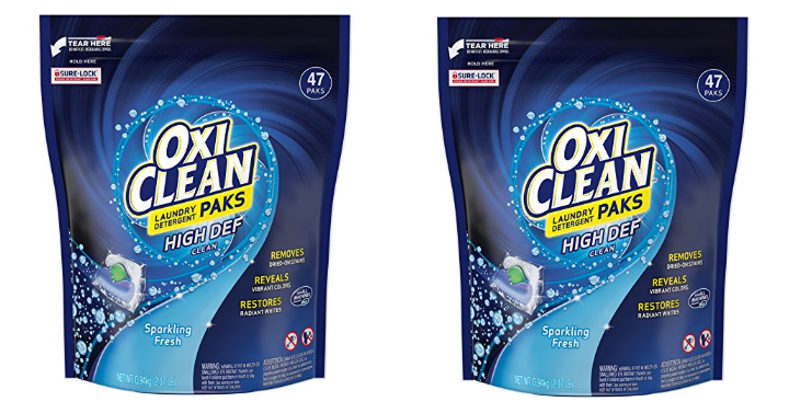 Oxiclean Laundry Detergent HD Packs 47 Count Only $7.47 Shipped!