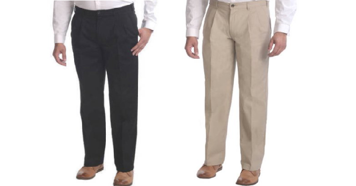 Men’s Pleated Front Wrinkle Resistant Pants Only $7.88!