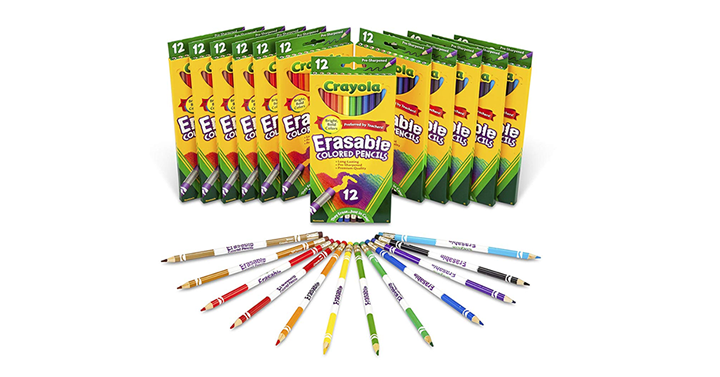 Crayola Bulk Erasable Colored Pencils, Classpack, 12 Packs of 12-Count – Just $24.80!