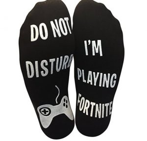 ‘Do Not Disturb’ I’m Playing Fortnite’ Funny Ankle Socks $12.99!