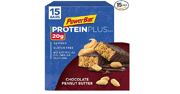 PowerBar Protein Plus Bar, Chocolate Peanut Butter (15 Count) Only $12.49 Shipped!