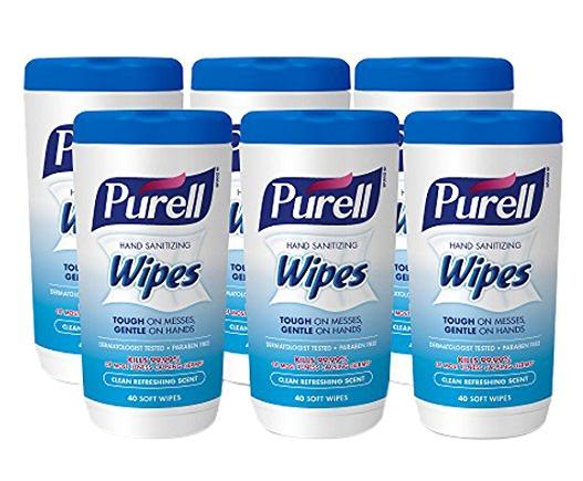Purell Hand Sanitizing Wipes, 40 Count Canisters, 6 pack – Only $10.93!