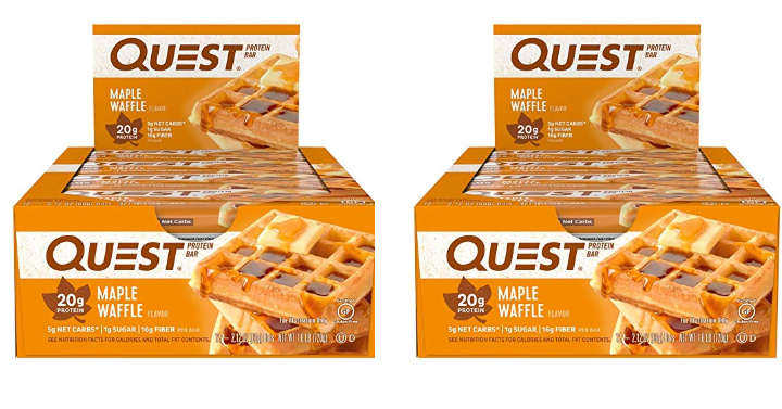 Quest Nutrition Protein Bar, Maple Waffle, 12 Count Only $16.18 Shipped!