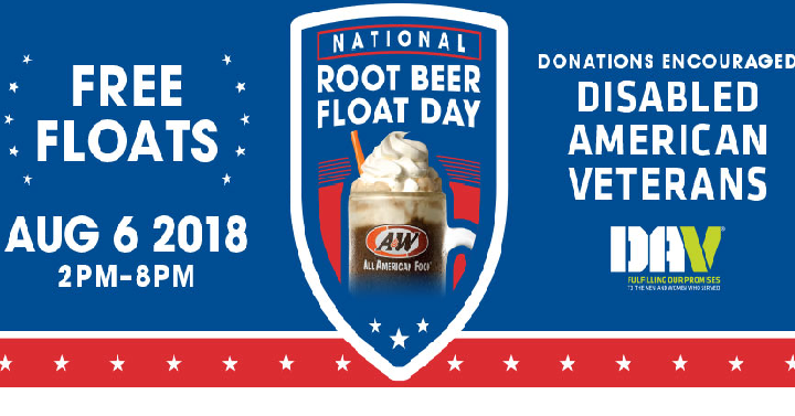 A&W: FREE Root Beer Floats! Today, August 6th, 2PM-8PM Only!