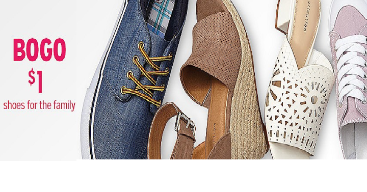 Kmart: Buy 1 Pair of Shoes, Get 1 Pair for Only $1.00! Shop Shoes for the Whole Family!