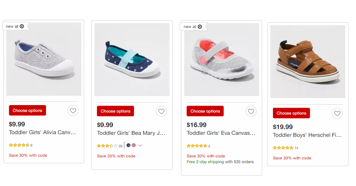 Target: Save 30% Off Kids’ Shoes In-Store & Online!
