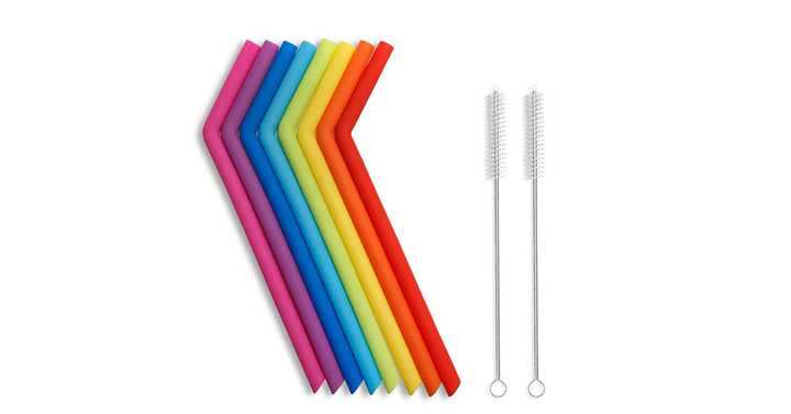 Reusable Silicone Drinking Straws – 10 Pieces – Just $8.99!