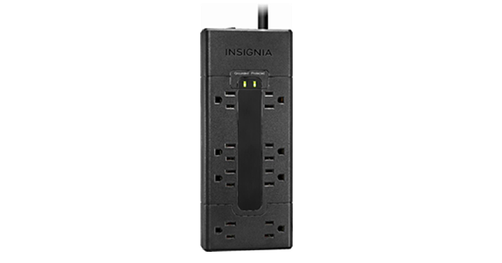 Insignia 8-Outlet Surge Protector Strip – Just $9.99!
