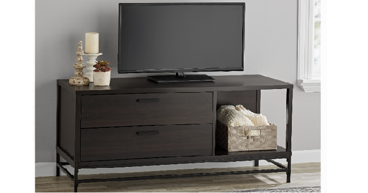 Mainstays 2-Drawer Wood and Metal TV Stand Only $69 Shipped! (Reg. $119)