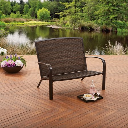Better Homes & Gardens Wicker Adirondack Outdoor Bench Only $64.94!