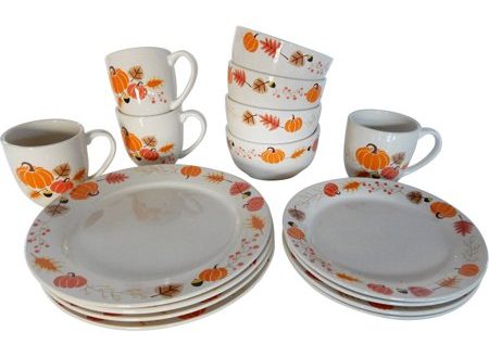 Mainstays 16-Piece Fall Dinnerware Only $14.43 + More Great Thanksgiving Finds!!